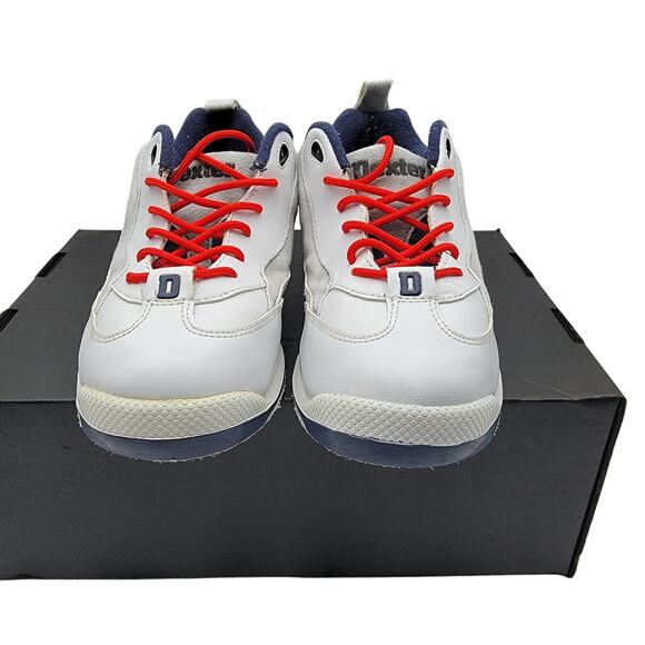 Dexter Men Bowling B895-8 Size 7.5 White Blue Lace Up Low Top Sneakers (189) - Picture 3 of 7